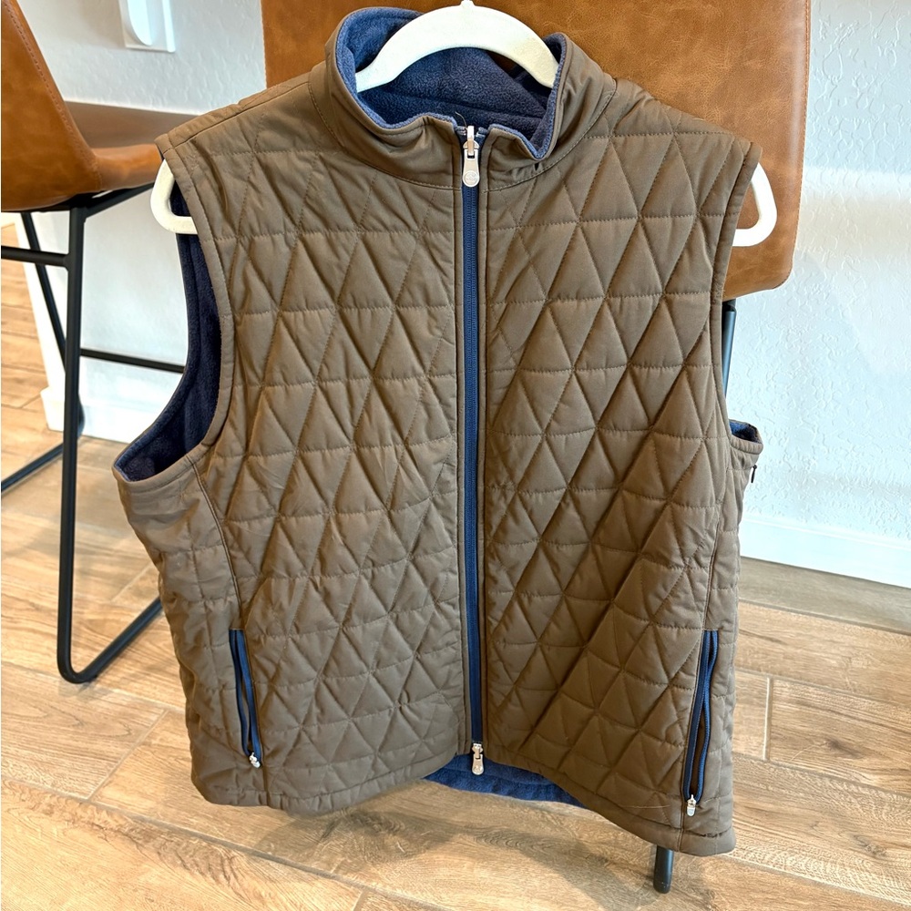 Peter Millar Men's Quilted Reversible Vest Size M